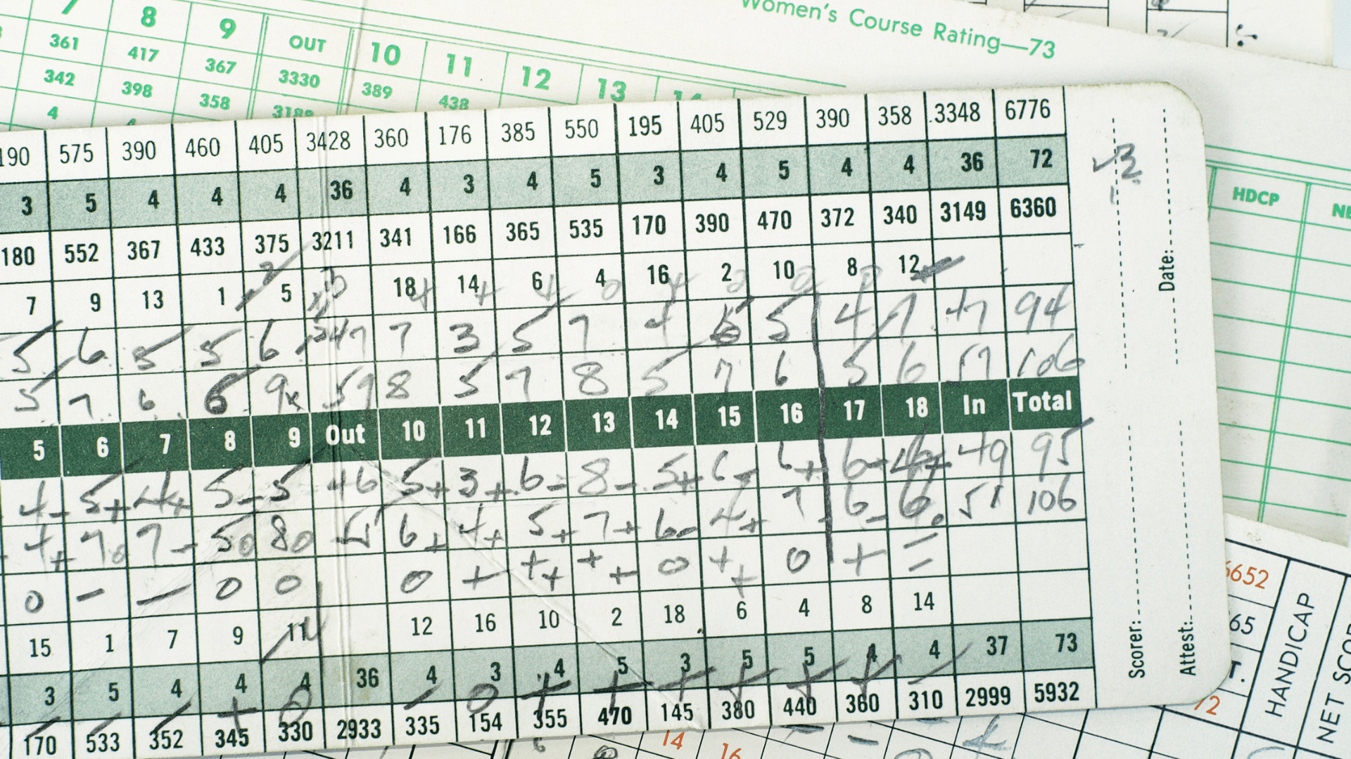 Golf Genius has replaced the manual scorecard in golf. Manual scorecard shown.