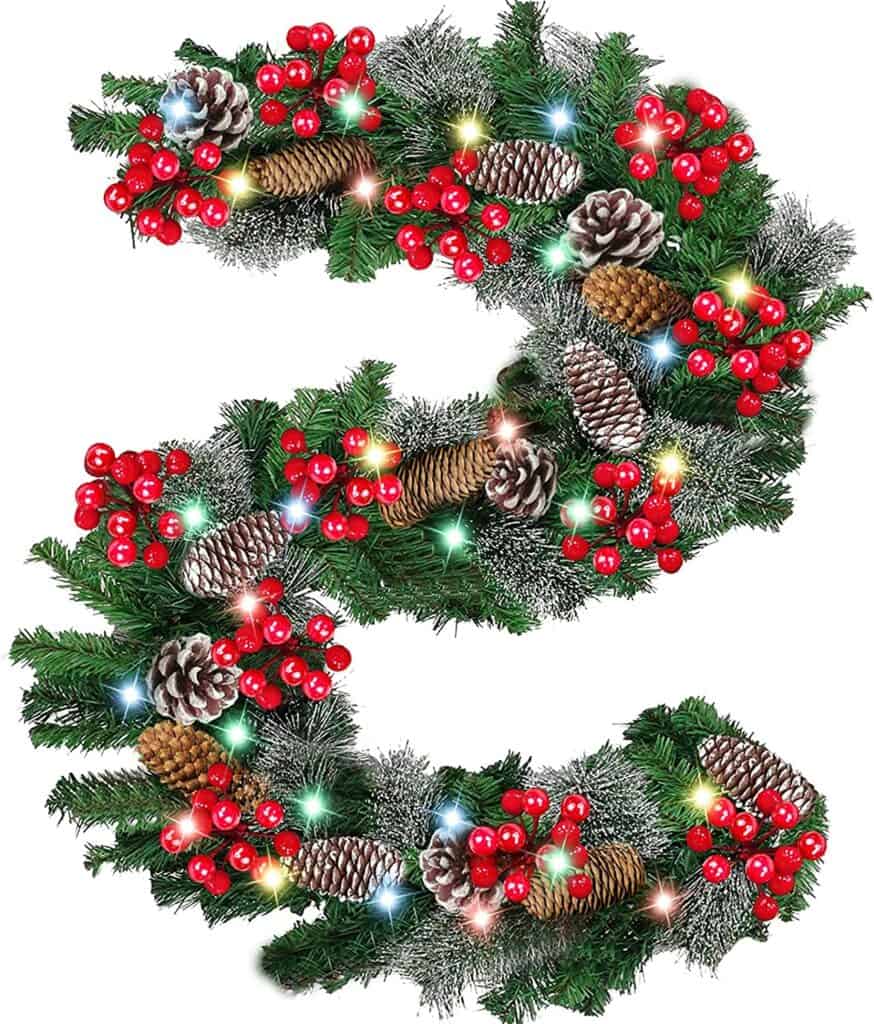 Christmas Garland Battery Operated Lights