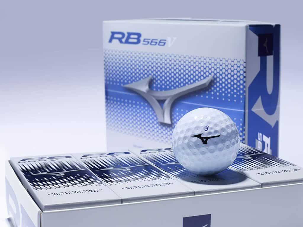 MIZUNO RB 566 and 566V Golf Balls, ideal golf balls for slow swing speeds.  Comes in a blue / white box.