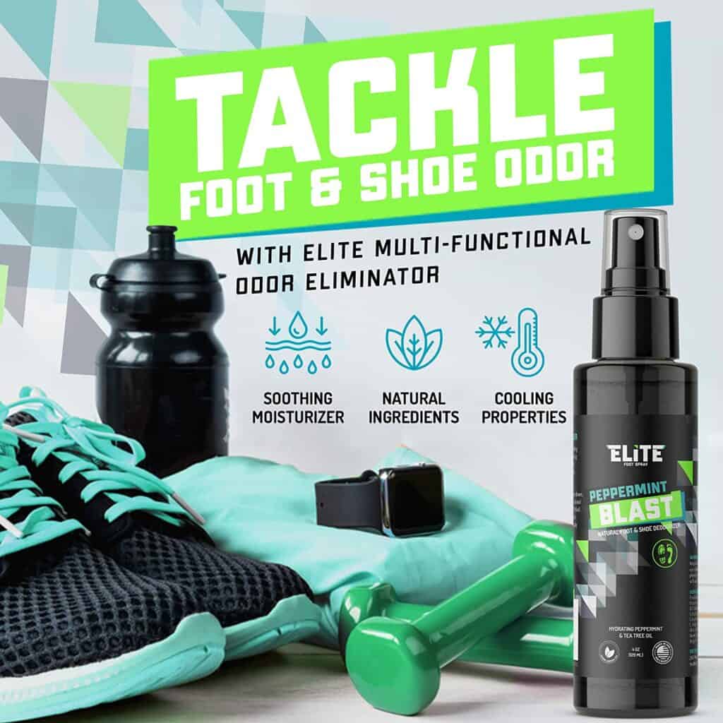 Golf Shoe Deodorizer that comes in a small spray bottle.  Compact and easy to fit in a golf bag, and an easy stocking stuffer for golfers.