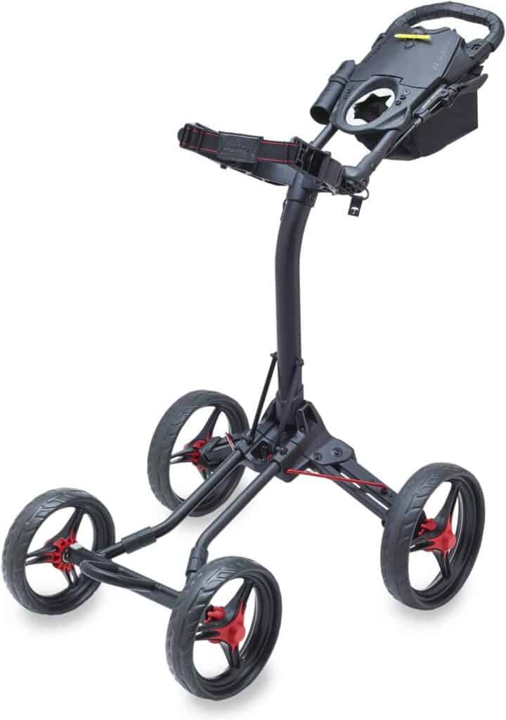 Bag Boy Quad XL Golf Cart, 4 Wheel Golf Push Cart. Push-Pull Golf Carts.