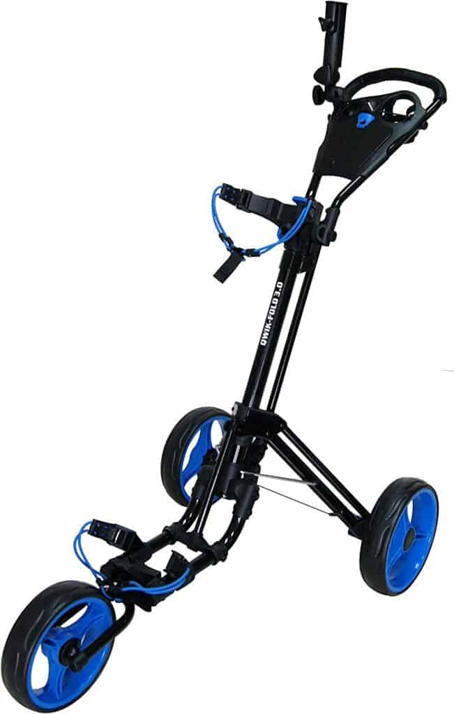 Qwik-Fold 3 Wheel Golf Push Cart. Push-Pull Golf Carts