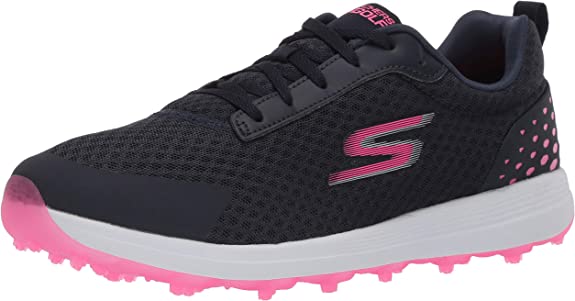 skechers golf shoes - Go Golf Women's Max shown in black and pink. 