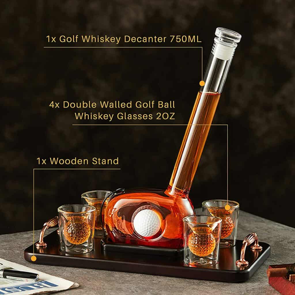 golf decanter gift, a great gift for golfers