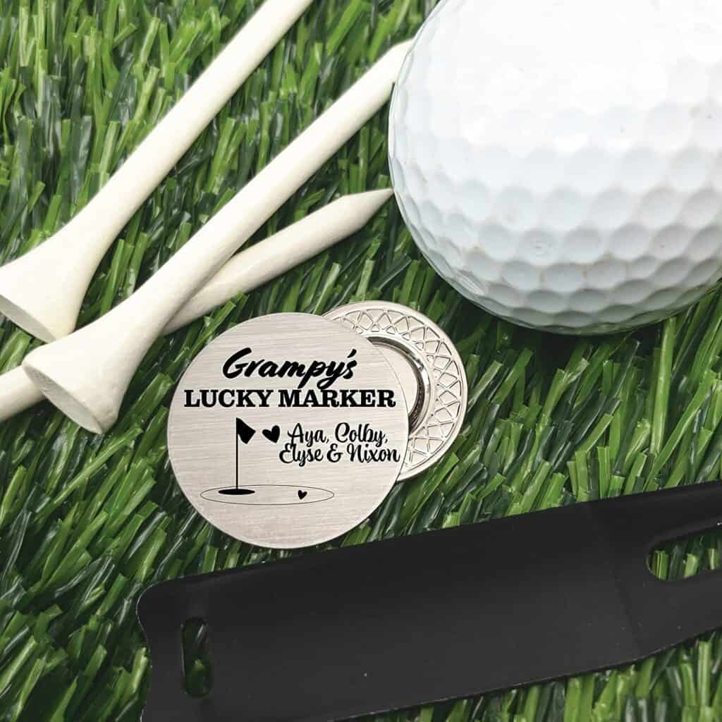 Grandpa Golf Gift: Lucky Golf Ball Marker