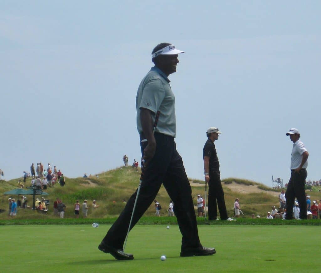 Vijay Singh at the 2010 PGA Championship walking the golf course