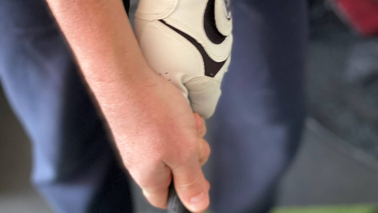 Why can't I hit my driver | Golf grip on a driver close up