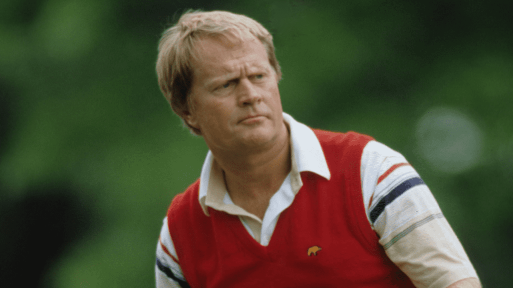 Jack Nicklaus Swing - photo of him watching his ball after his hit.